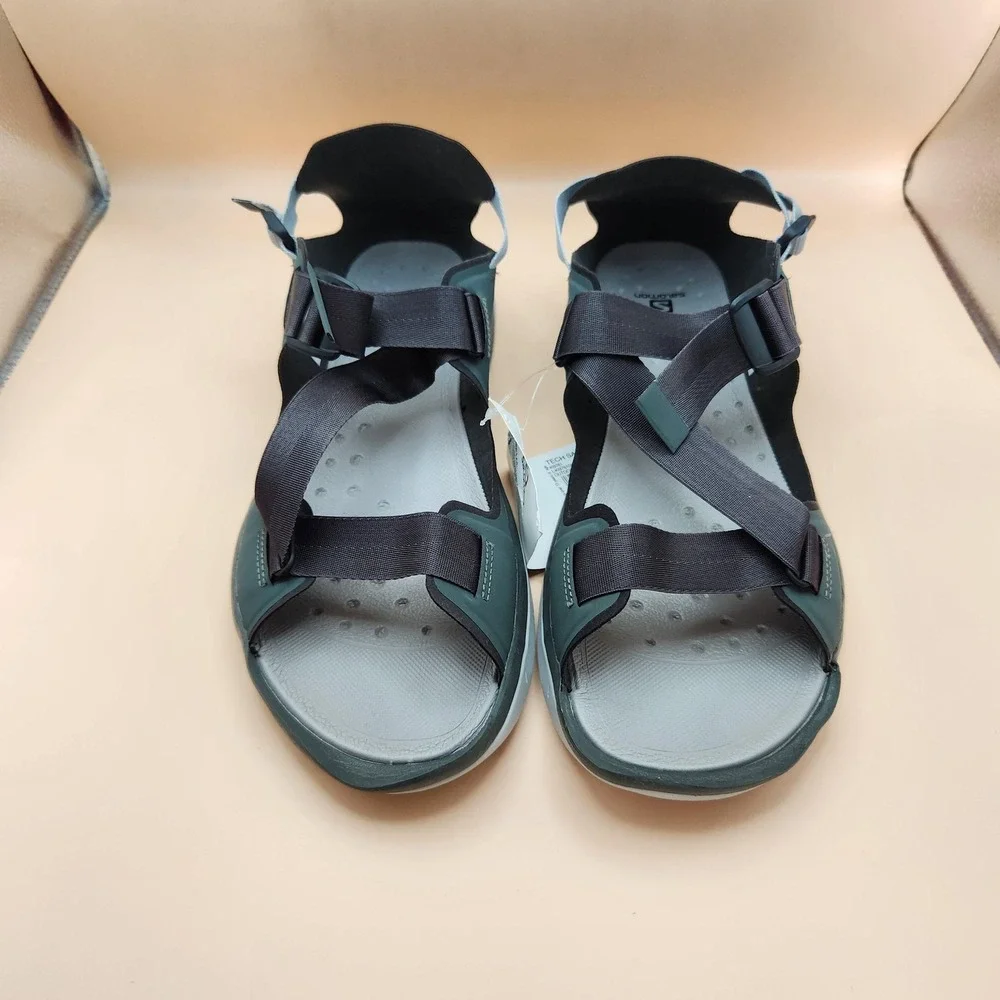 Salomon Tech Sandal Mens Size 11 Gray Outdoor Hiking Adjustable Strap Sandals